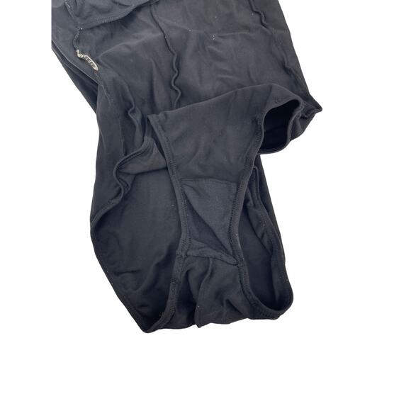 Solid Black One-Piece Swim Bathing Suit Women's - Picture 6 of 6